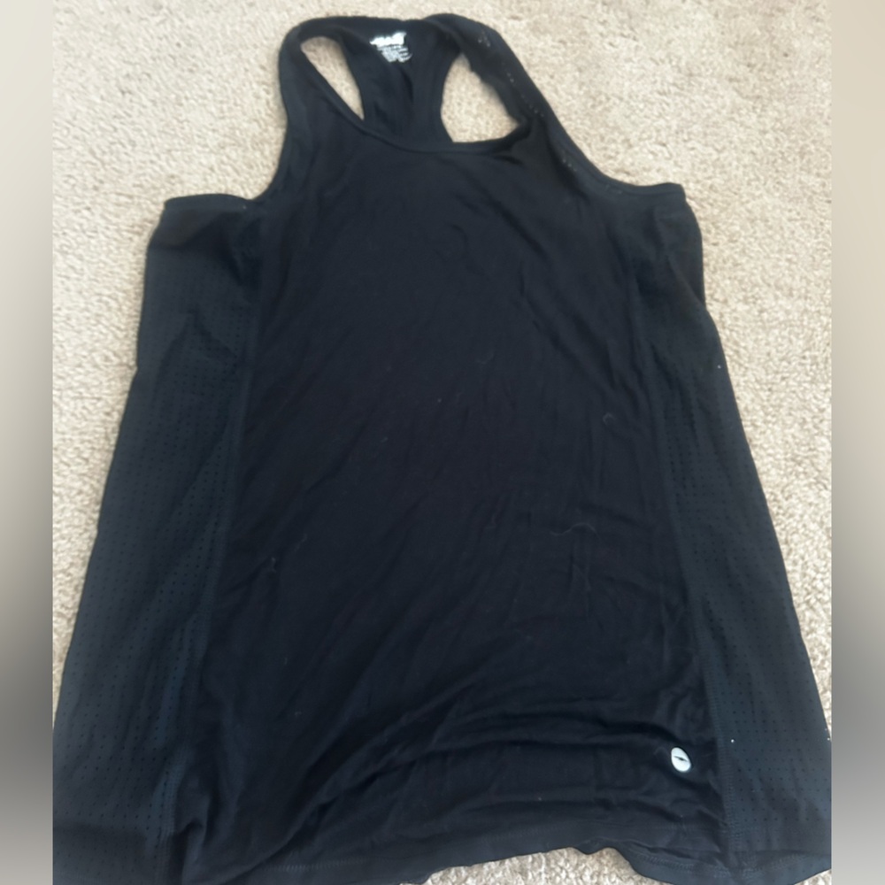 Avia XS black tank top with mesh holes on sides